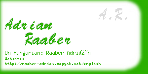 adrian raaber business card